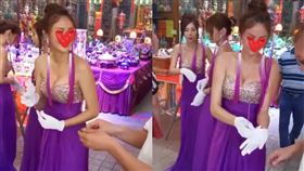 禮生,爆乳,宮廟,拜拜,楊冪,爆廢公社公開版　（圖／翻攝自臉書爆廢公社公開版）