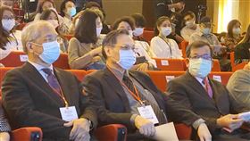 陳明通出席「eye臺灣win兩岸」短片競賽頒獎典禮大陸委員會主任委員陳明通（圖中）12日出席第3屆「eye臺灣win兩岸」短片徵選競賽頒獎典禮暨得獎短片首映會。中央社記者賴言曦攝 109年10月12日