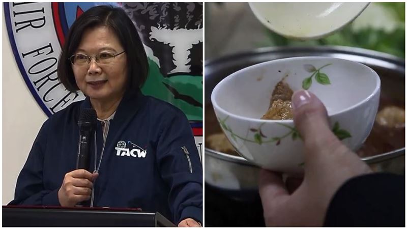 小英親送麻辣鍋　替高山部隊官兵暖身