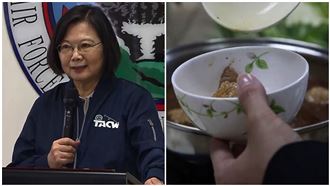 小英親送麻辣鍋　替高山部隊官兵暖身