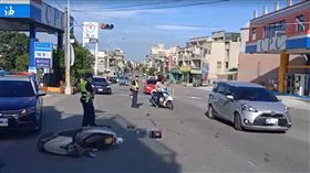 苗栗,頭份,斗煥坪加油站,倒地,命危,小貨車