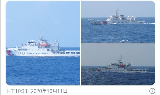 中國海警船停留釣魚台海域57小時