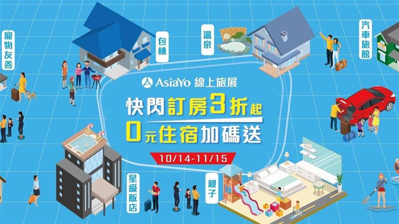 年終最狂線上旅展開跑　0元入住飯店