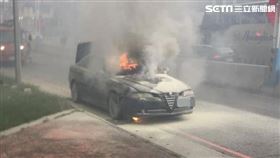 愛快羅密歐,火燒車,逃生,淡水,翻攝畫面