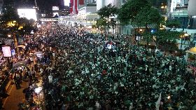 泰國反政府示威和平散場