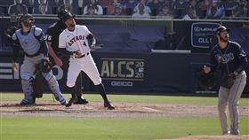 ▲「春天哥」史普林格（George Springer）敲出「首局首打席首球」全壘打。（圖／美聯社／達志影像）