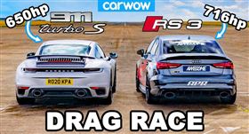 ▲保時捷911 Turbo S對決奧迪RS3。（圖／翻攝自carwow Youtube）