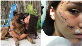 和牧羊犬拍照！17歲正妹「1動作」…慘遭狠咬縫40針（圖／翻攝自推特）