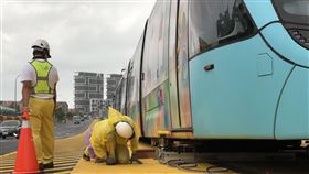 淡海輕軌第一期藍海線（新北市政府捷運工程局提供）