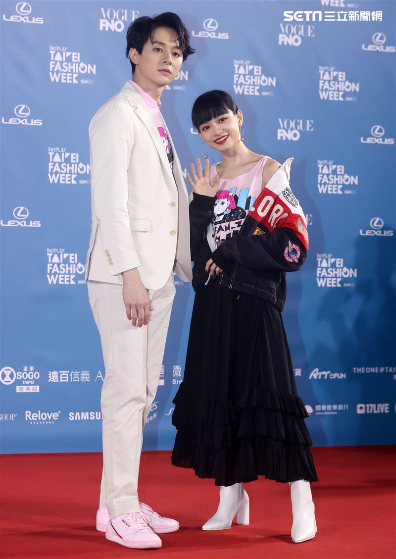 姚愛甯、張軒睿出席「2020臺北時裝週」壓軸時尚大秀。（記者邱榮吉/攝影）
