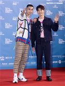 章廣辰、許光漢出席「2020臺北時裝週」壓軸時尚大秀。（記者邱榮吉/攝影）