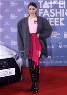 蔡詩芸出席「2020臺北時裝週」壓軸時尚大秀。（記者邱榮吉/攝影）