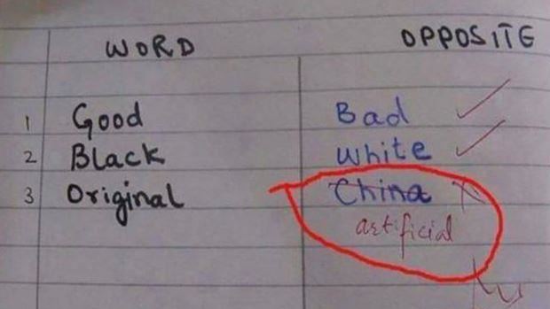 學生作業1單字嗆中國　印度網友激讚