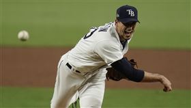 ▲莫頓（Charlie Morton）5.2局6K封鎖前隊友。（圖／美聯社／達志影像）