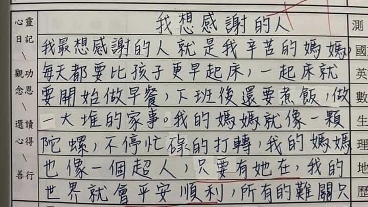 獨／貧母見女日記…10字惹萬人淚崩