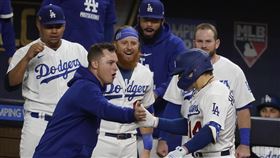 道奇隊得分。（圖／美聯社／達志影像）