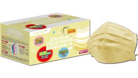 萊潔今宣布粉嫩新色口罩－蜜粉黃將在周五（23）開賣。（圖／萊潔提供）