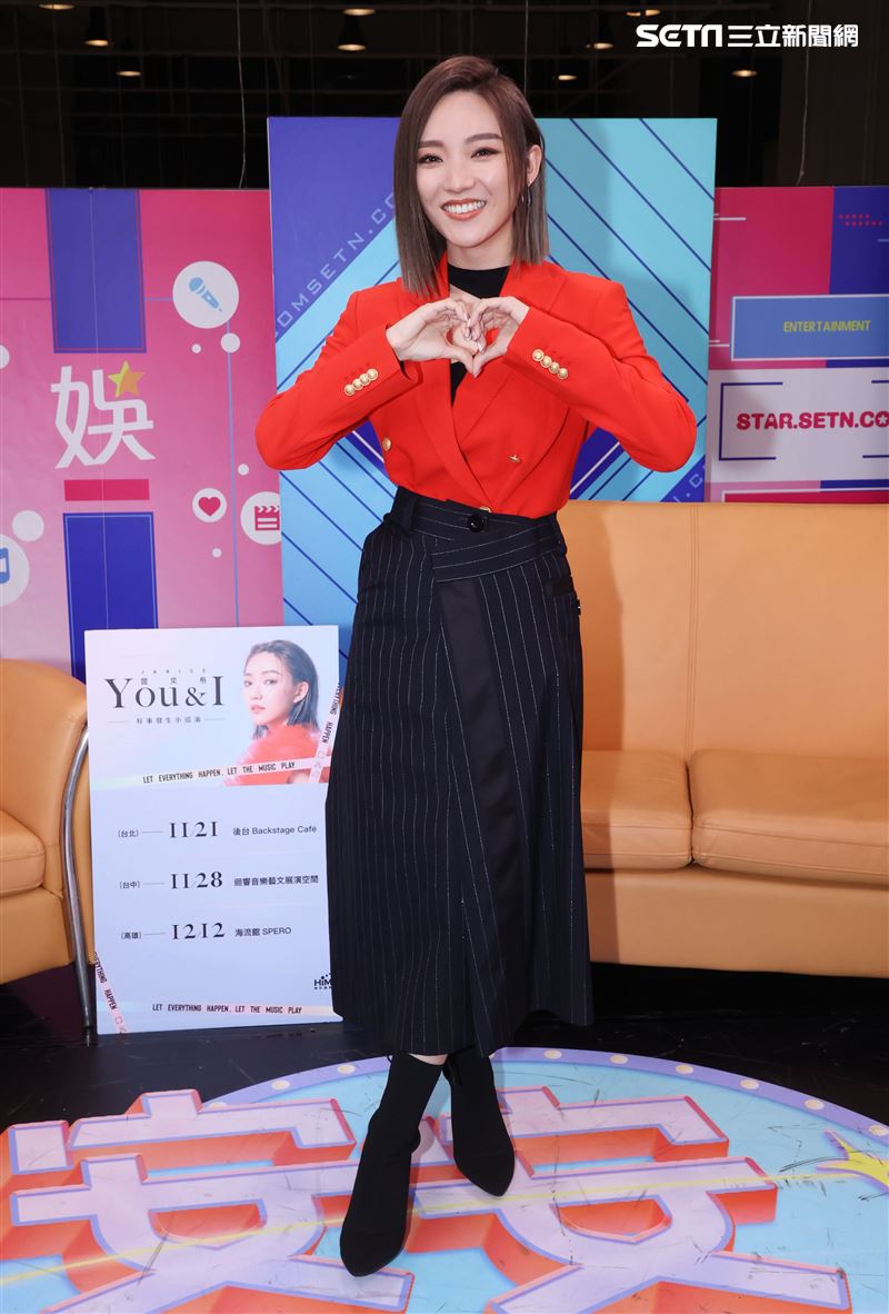 閻奕格安安大明星(唱片宣傳) 。（記者邱榮吉/攝影）