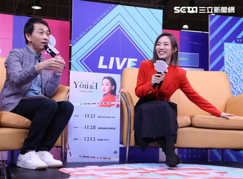 閻奕格安安大明星(唱片宣傳) 。（記者邱榮吉/攝影）