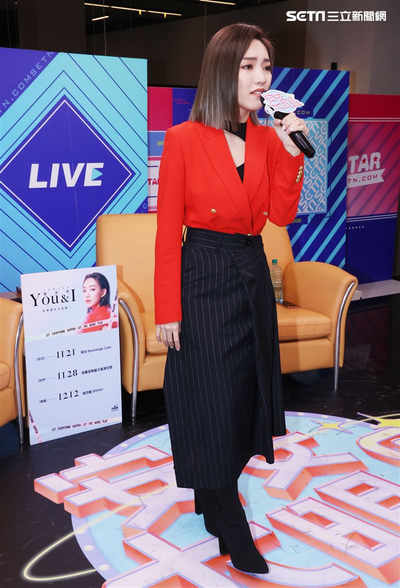 閻奕格安安大明星(唱片宣傳) 。（記者邱榮吉/攝影）