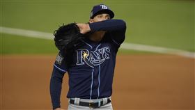 ▲葛拉斯諾（Tyler Glasnow）世界大賽首次先發僅投4.1局。（圖／美聯社／達志影像）