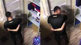 狄米崔與女童擁吻35秒。（圖／翻攝自推特）