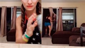 安娜往窗台爆衝。（圖／翻攝自推特）