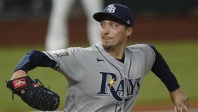 ▲史奈爾（Blake Snell）前4.2局沒有被道奇擊出安打。（圖／美聯社／達志影像）