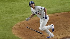 ▲席格（Corey Seager）季後賽敲出游擊手最多7發全壘打。（圖／美聯社／達志影像）