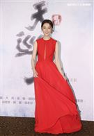 「天巡者」演員邵雨薇出席首映會。（記者邱榮吉/攝影）