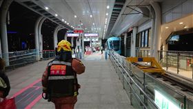 新北市淡海輕軌傳出冒煙事故。（圖／翻攝畫面）