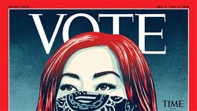 《時代雜誌》鼓勵投票　封面刊名首度換成「VOTE」
（圖／翻攝自twitter.com/TIME）