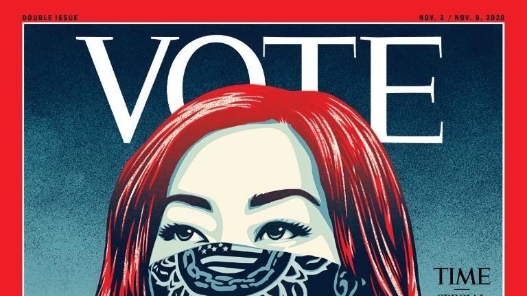 時代雜誌籲投票　刊名首換成VOTE