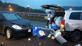 國道，五楊高架，車禍，追撞，受傷