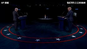 美國,總統大選,辯論,川普,拜登,消音。（圖／ＡＰ授權）