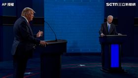 美國,總統大選,辯論,川普,拜登,消音。（圖／ＡＰ授權）