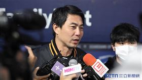 ▲統一獅總教練林岳平賽後受訪。（圖／記者劉彥池攝影）