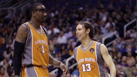 Amar’e Stoudemire與Steve Nash。（圖／美聯社／達志影像）