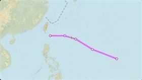 嚇阻中國解放軍侵擾，美軍B-1B轟炸機巡弋台灣東南海空域航跡曝光（圖／翻攝飛機守望推特）