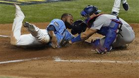 ▲光芒隊Manuel Margot盜本壘（圖／美聯社／達志影像)