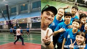 吳慷仁奔彰化二林替二林工商 「女子排球隊」加油／教練侯佳吟授權提供