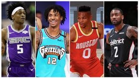 NBA／聯盟最速是誰？2K數據出爐
NBA,最速男,De'Aaron Fox,Russell Westbrook,Ja Morant,John Wall
合成圖／翻攝自推特