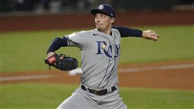 ▲光芒賽揚強投史奈爾（Blake Snell）投第6戰。（圖／美聯社／達志影像）