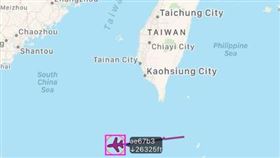 現蹤台灣西南空域！美國空軍P-8A偵察機前進南海出任務（圖／翻攝自推特）