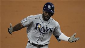 ▲阿羅沙瑞納（Randy Arozarena）敲出季後賽第10轟。（圖／美聯社／達志影像）