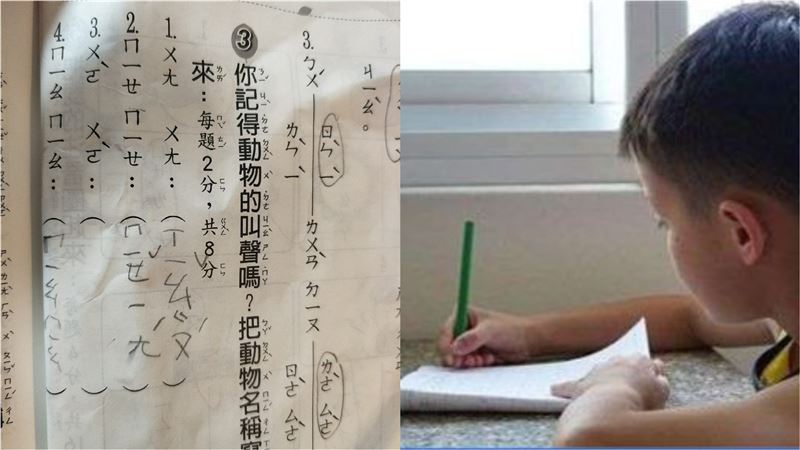 兒作業問動物叫聲！媽一看題目崩潰