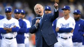 ▲道奇退休播報員史卡利（Vin Scully）。（圖／美聯社／達志影像）