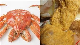 帝王蟹驚見滿滿寄生蟲？網揭真相：旁邊的才是…。（圖／翻攝自爆廢1公社）