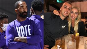 NBA／神經刀和前隊友老婆隔空吵架
NBA,克里夫蘭騎士,J.R. Smith,Sam Dekker,白人,川普,歧視
翻攝自湖人官方IG、oliviaharlandekker IG