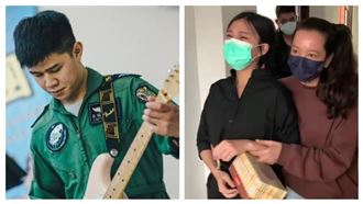 朱冠甍墜機殉職…妻奔靈堂崩潰被攙扶